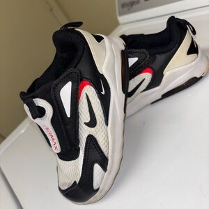 Nike Kids Black, White & Red Air Max Slip-On Sneakers